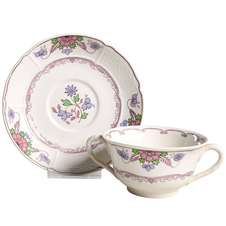 Saxon Footed Bouillon Cup & Saucer