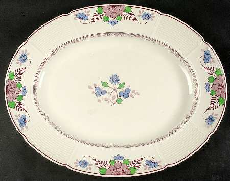 Saxon 15" Oval Serving Platter