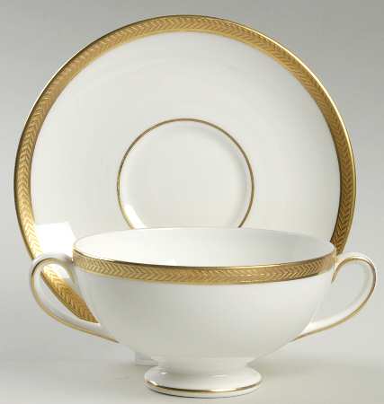 Senator Footed Cream Soup Bowl & Saucer Set