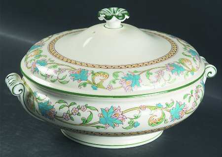 Shah (W734, Cream Rim) Round Covered Vegetable
