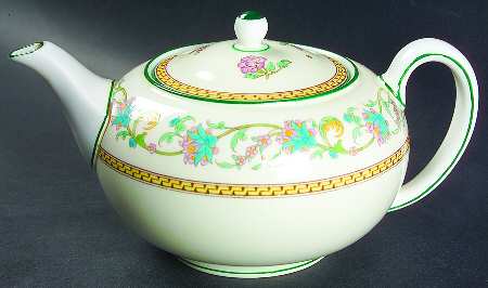 Shah (W734, Cream Rim) Teapot & Lid