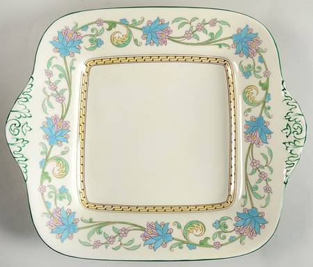 Shah (W734, Cream Rim) Square Cake Plate