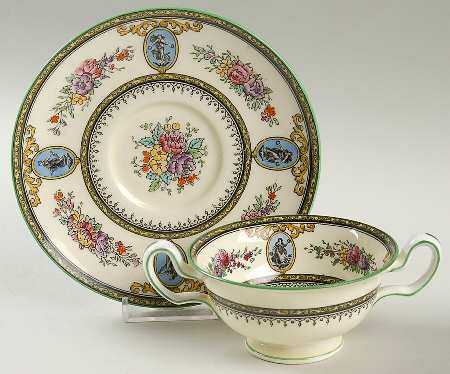 Sheerness Footed Bouillon Cup & Saucer