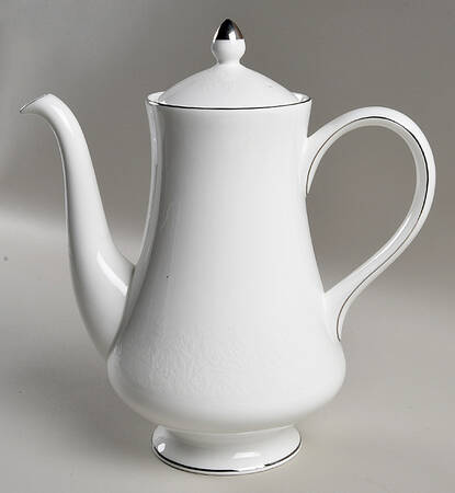 Silver Ermine (R4452, Contour Shape) Coffee Pot & Lid by Wedgwood