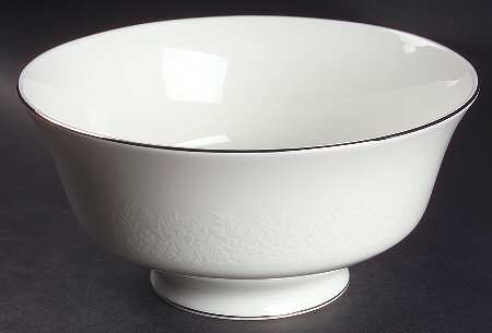 Silver Ermine (R4452, Contour Shape) 9" Salad Serving Bowl