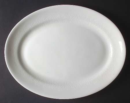 Silver Ermine (R4452, Contour Shape) 17" Oval Serving Platter by Wedgwood