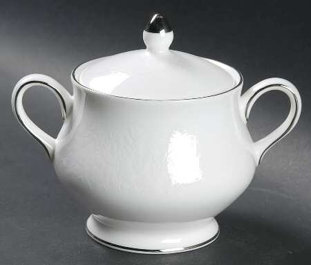 Silver Ermine (R4452, Contour Shape) Sugar Bowl & Lid