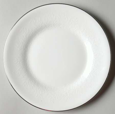 Silver Ermine (R4452, Contour Shape) Dessert/Pie Plate by Wedgwood