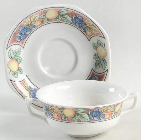 Sienna Flat Cream Soup Bowl & Saucer Set