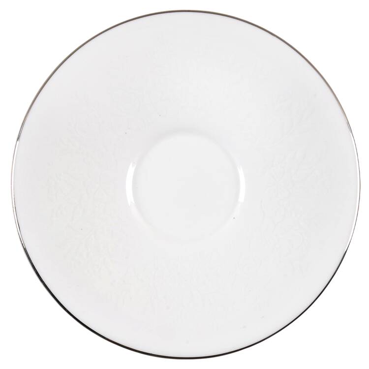 Silver Ermine (R4452, Traditional Shape) Saucer for Bond Shape Demitasse Cup