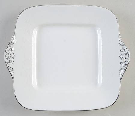 Silver Ermine (R4452, Traditional Shape) Square Cake Plate