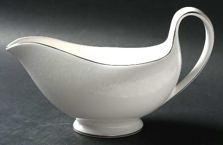 Silver Ermine (R4452, Traditional Shape) Gravy Boat