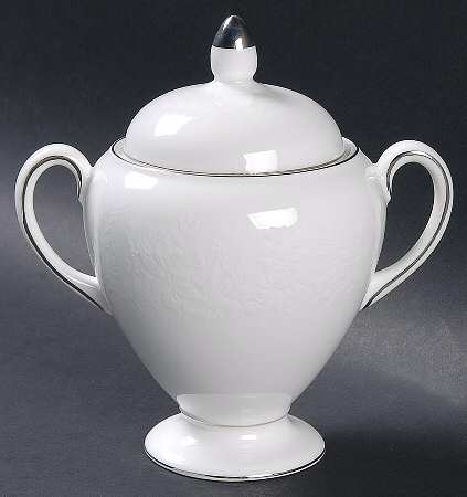 Silver Ermine (R4452, Traditional Shape) Globe Shape Sugar Bowl & Lid