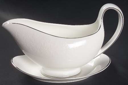 Silver Ermine (R4452, Traditional Shape) Gravy Boat & Underplate