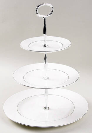 Signet Platinum 13 7/8"-14 1/4" 3-Tiered Serving Tray(DP,SP,BB) HC