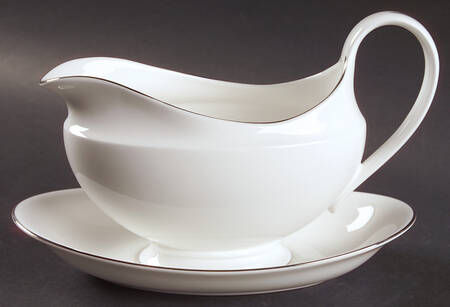 Signet Platinum Gravy Boat & Underplate by Wedgwood