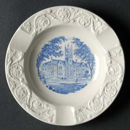 Smith College Blue Small Ashtray