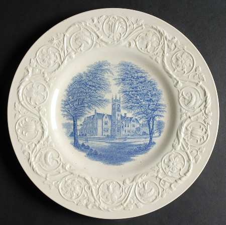 Smith College Blue Dinner Plate