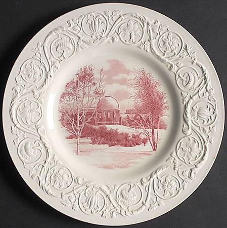 Smith College Pink Dinner Plate by Wedgwood