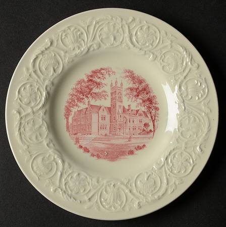 Smith College Pink Bread & Butter Plate