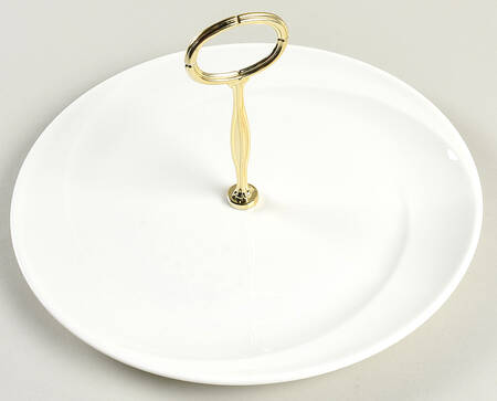 Solar Round Serving Plate with Center Handle (Dp) Hc