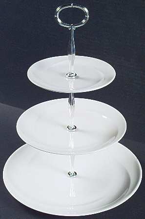 Solar 13 7/8"-14 1/4" 3-Tiered Serving Tray(DP,SP,BB) HC