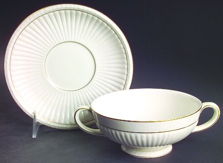 Spartan Footed Cream Soup Bowl & Saucer Set