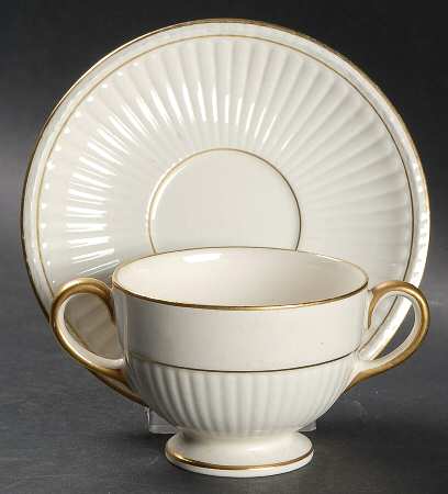 Spartan Footed Bouillon Cup & Saucer
