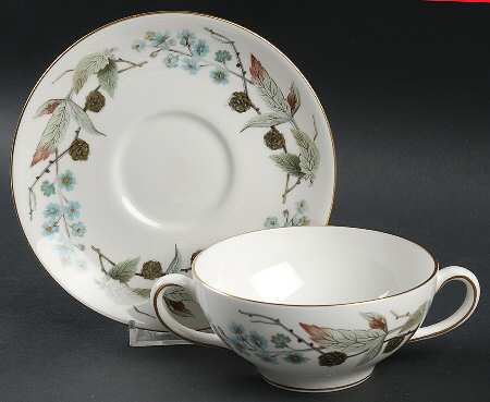 Spring Morning Flat Cream Soup Bowl & Saucer Set