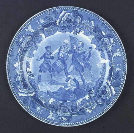 The Spirit of 76 (Rose Rim) Luncheon Plate