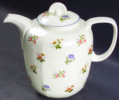 Springtime (Multi On Ivory) Coffee Pot & Lid