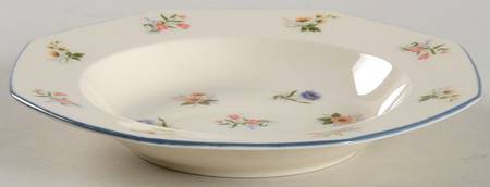 Springtime (Multi On Ivory) Rim Fruit/Dessert (Sauce) Bowl