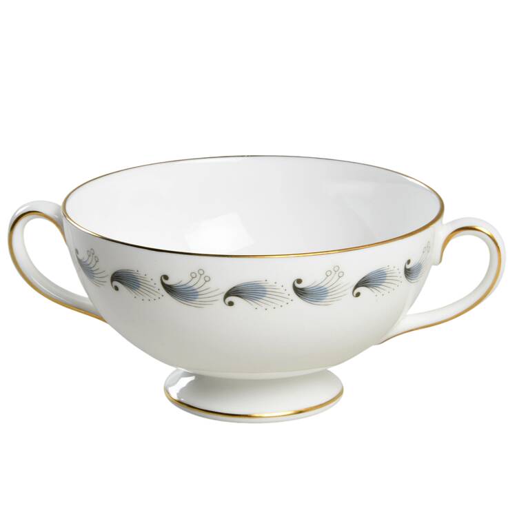 Stardust Footed Cream Soup Bowl