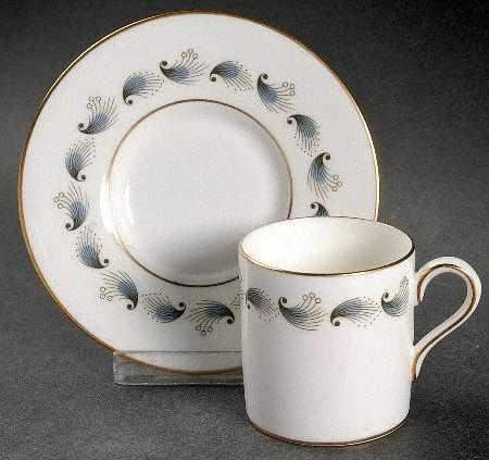 Stardust Bond Shape Demitasse Cup and Saucer Set