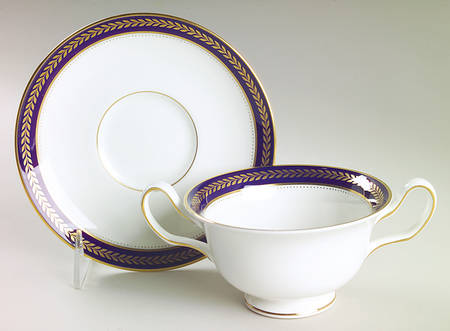 Stanton Footed Cream Soup Bowl & Saucer Set