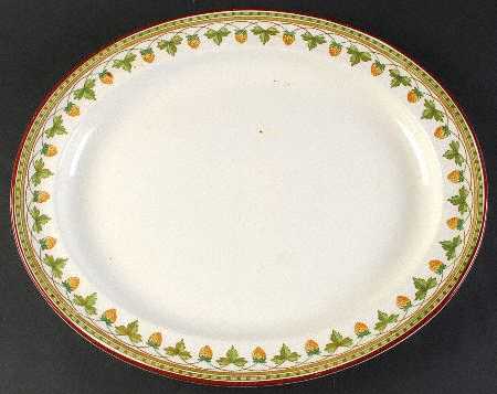 Strawberry Fruit 14" Oval Serving Platter