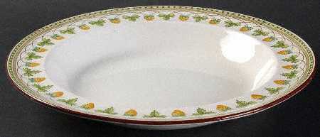 Strawberry Fruit Large Rim Soup Bowl