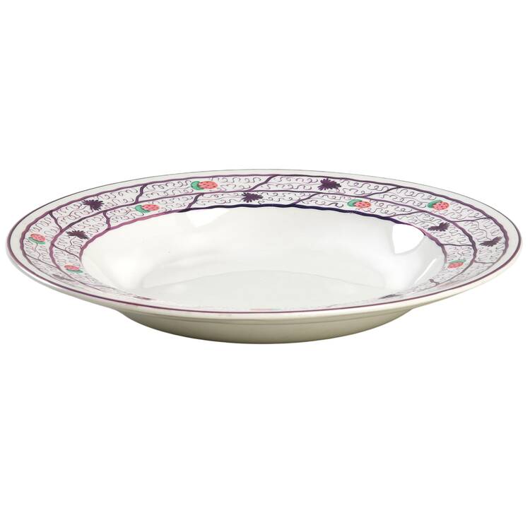 Strawberry Lustre Rim Soup Bowl
