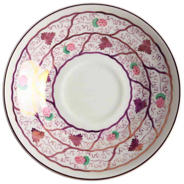 Strawberry Lustre Saucer