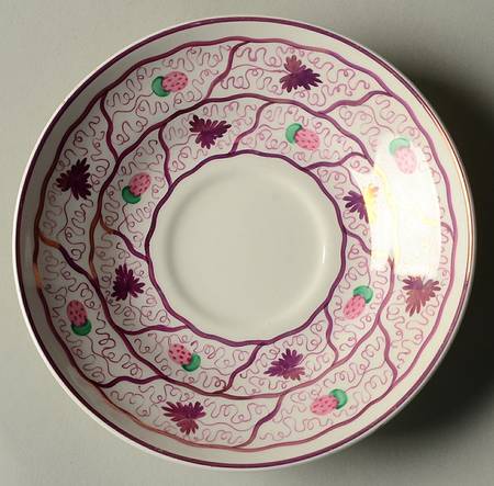 Strawberry Lustre Saucer for Footed Cup