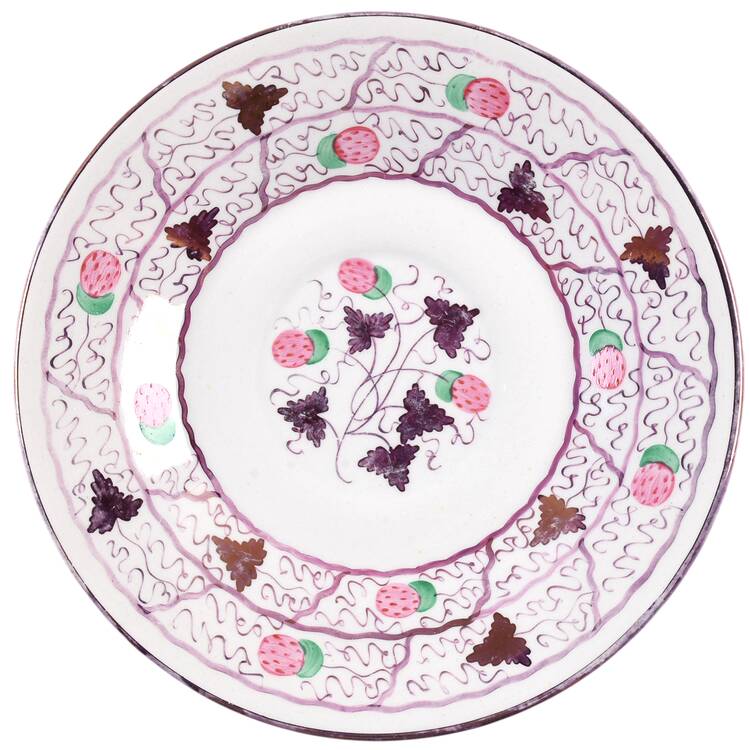 Strawberry Lustre Saucer