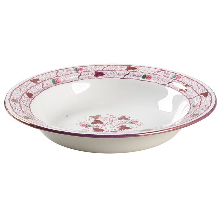Strawberry Lustre Muffin Dish No Lid