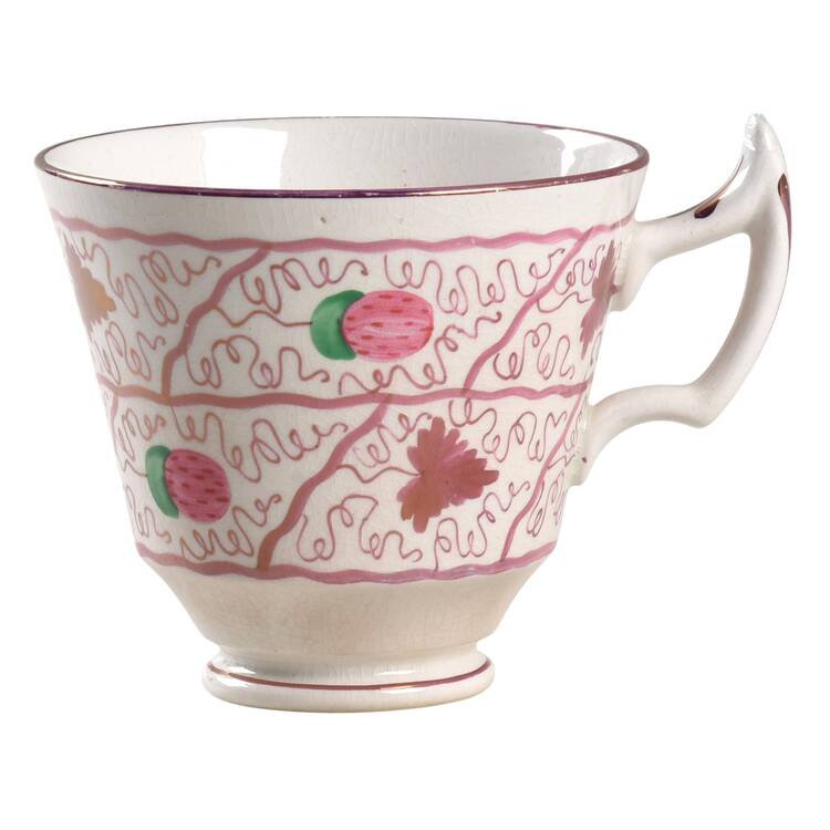 Strawberry Lustre Footed Demitasse Cup