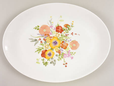 Summer Bouquet 15" Oval Serving Platter