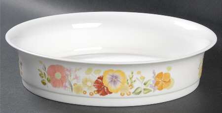 Summer Bouquet 8" Oval Vegetable Bowl
