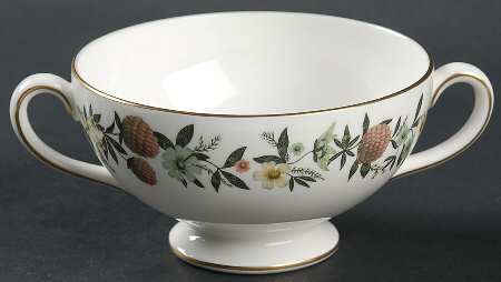 Summer Garland Footed Cream Soup Bowl