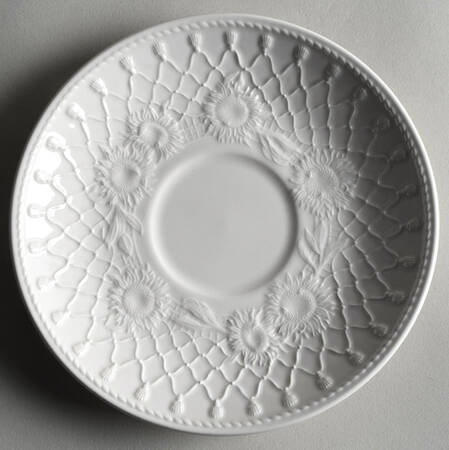 Sunflowers (White Embossed) Saucer for Breakfast Cup