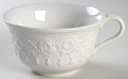 Sunflowers (White Embossed) Breakfast Cup