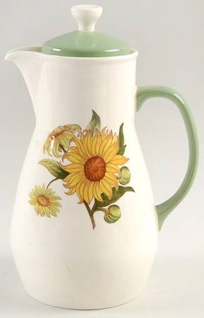 Sunflower Coffee Pot & Lid