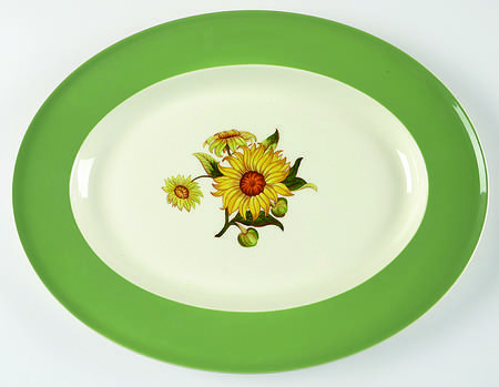 Sunflower 15" Oval Serving Platter